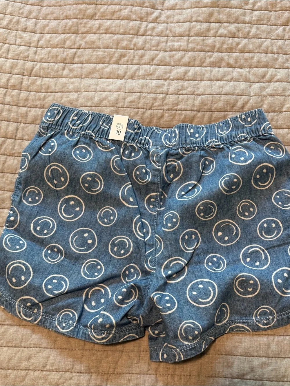 NWT The Children's Place Blue Smiley Face Shorts